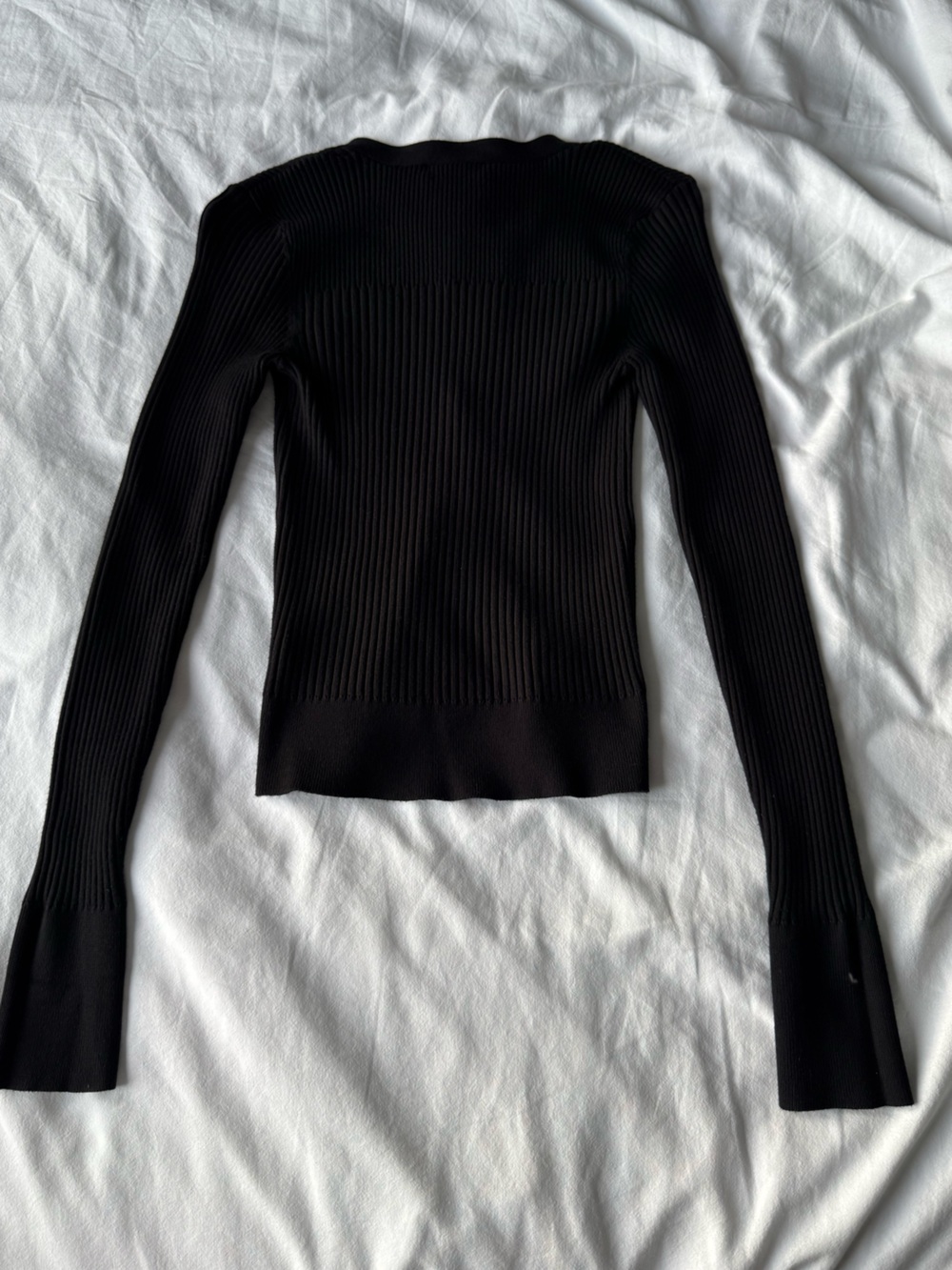 Dynamite Black Ribbed Button Cardigan - Picture 2 of 5